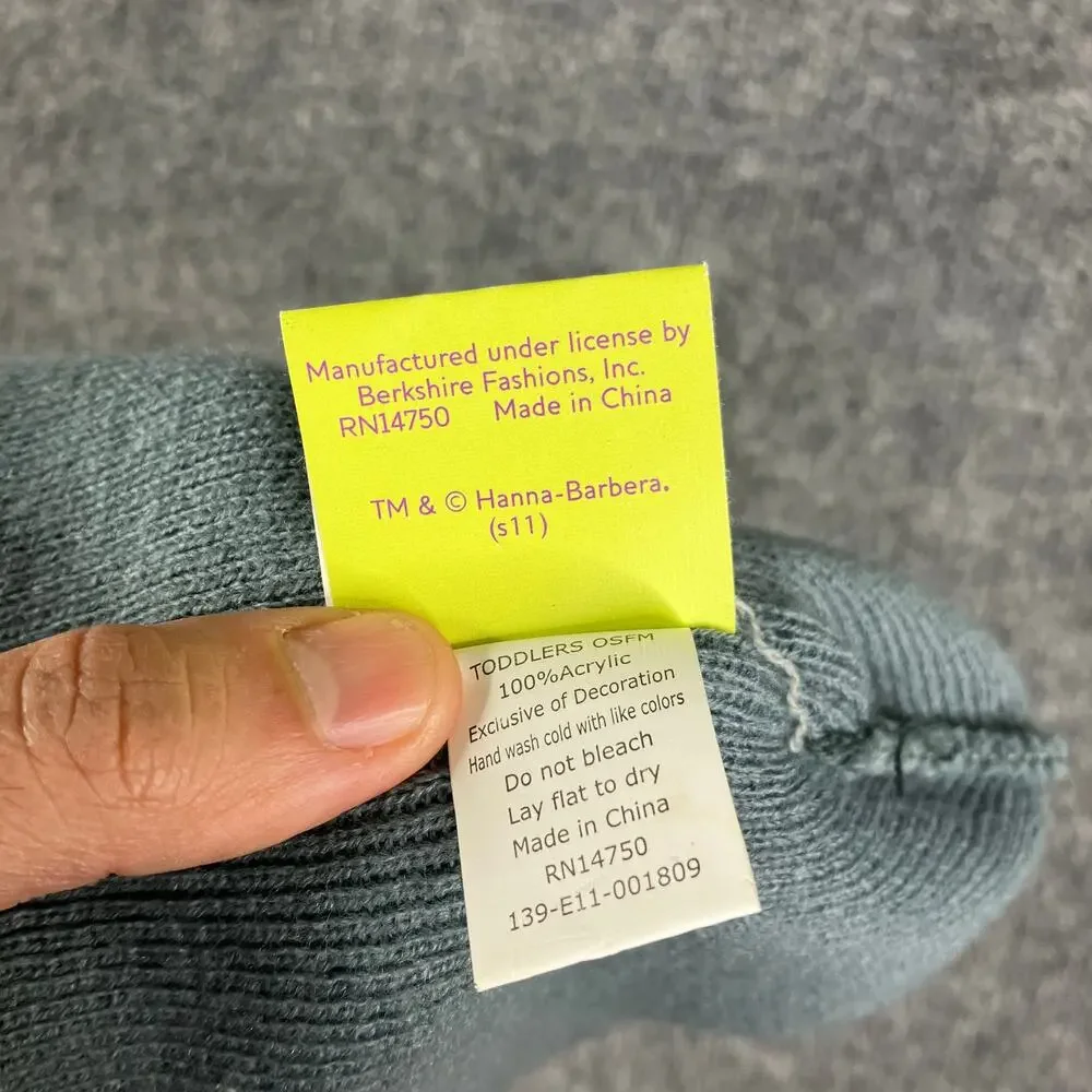 Vintage Scooby-Doo Toddler Beanie OSFM Football Touchdown Graphic Gray‎